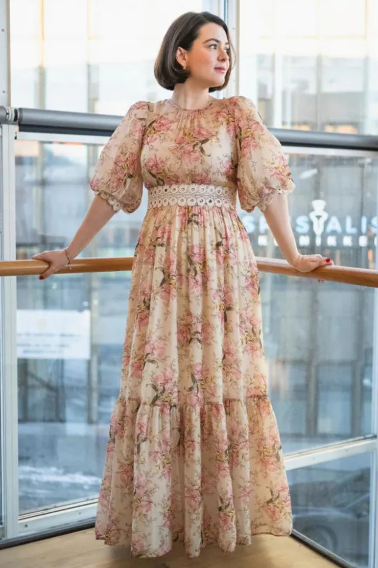 byTIMo Georgette Lace Gown VINTAGE LILIES