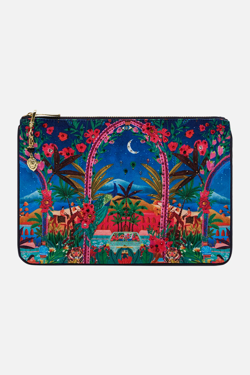 CAMILLA Small Canvas Clutch MIDNIGHT MUSES Cint Boutique